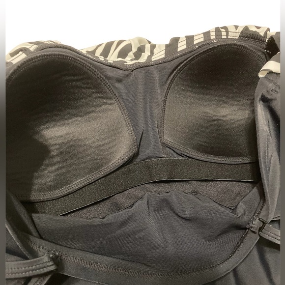 Croft & Barrow zebra ruffle tankini top size 14 - Picture 4 of 6